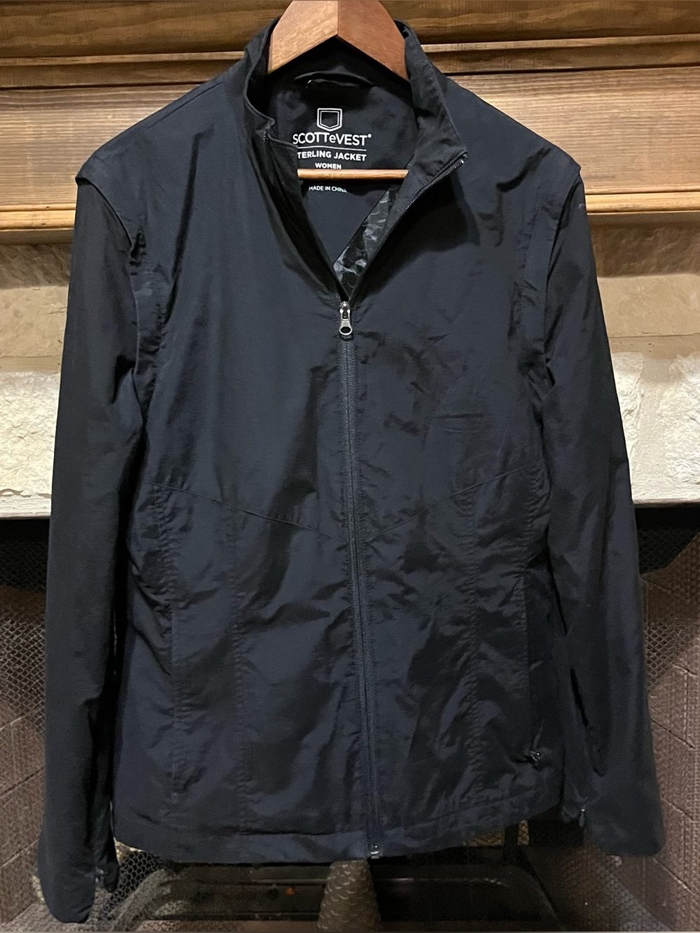 SCOTTeVEST Women’s Sterling Travel Jacket Black Convertible Vest XL - Picture 3 of 9